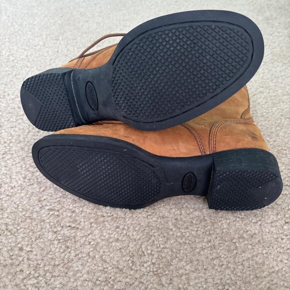 Cabelas Kiltie Leather Boots Womens 6 Brown Lace Up Western - Picture 5 of 8